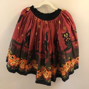 Pinup Girl Clothing Pumpkin Border Jenny Skirt